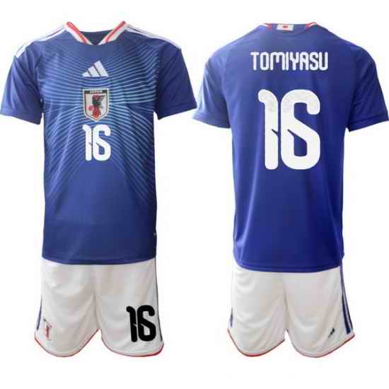 Men Japan 2026 Soccer Jerseys Blue #16 Takehiro Tomiyasu
